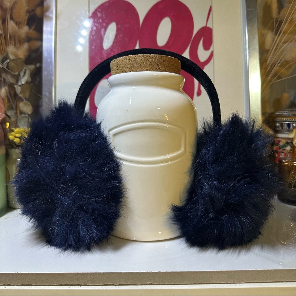 Elegant Black Faux Fur Earmuffs